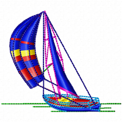 Boats Embroidery Design 8 Boats Embroidery Design 8